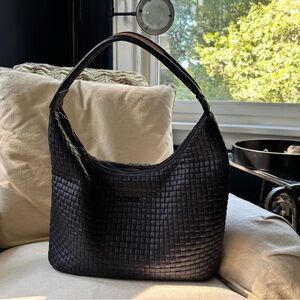 MZ Wallace Black Woven Hobo Bag